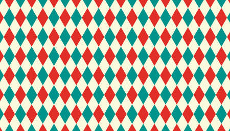 Geometric rhombus pattern background. Harlequin check wallpaper. Retro color concept. Vector Illustrator.のイラスト素材