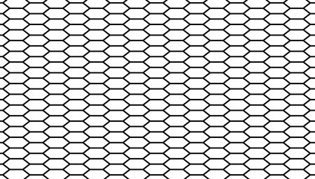 Hexagon seamless pattern on white background. Honeycomb concept. Vector illustration.のイラスト素材