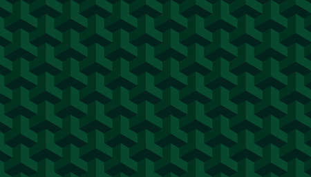 3D green abstract hexagon background. Geometric shape pattern. Vector illustration.のイラスト素材