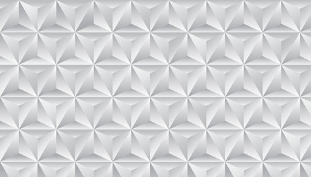 3D white abstract triangle background. Geometric shapes background. Vector illustration.のイラスト素材