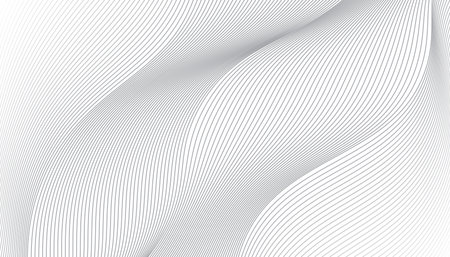 Abstract white wave line pattern background. Vector illustration. Minimalist style concept.のイラスト素材