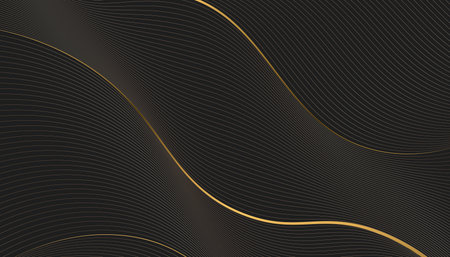 Abstract gold lines luxury background. Minimal style concept. Vector illustration.のイラスト素材