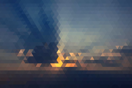 Abstract Beautiful Light Of Sun Geometric Triangular Low Poly. Vector Illustrationのイラスト素材