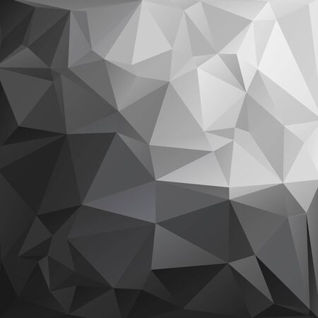 Abstract Polygonal Black And White Tone Background. Vector Illustrationのイラスト素材