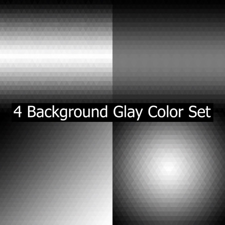 Abstract Triangle Low Poly Gray Color Background Set.Vector Illustrationのイラスト素材