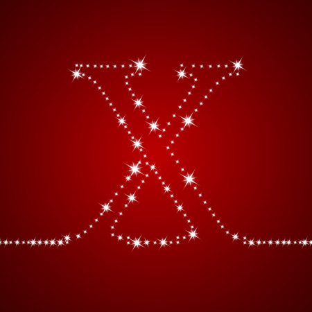 Christmas Font Of A Shining Stars, File Contains Graphic Styles Available In Illustrator.のイラスト素材