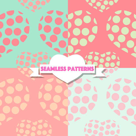 Heart Seamless Patterns. Illustrationのイラスト素材