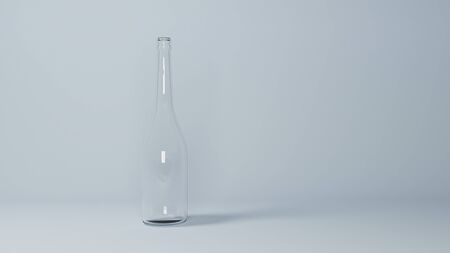 3D render Of A Glass Bottle on isolated background.の写真素材