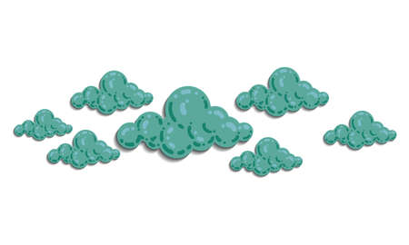 cloud with sky illustration vector. color pastel and gradient shade. minimal illustration template for card, website, wallpaper kid, background and print.のイラスト素材