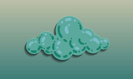 cloud with sky illustration vector. color pastel and gradient shade. minimal illustration template for card, website, wallpaper kid, background and print.のイラスト素材