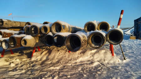 drill pipe, derrick, drilling toolsの写真素材