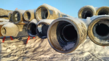 drill pipe, derrick, drilling toolsの写真素材