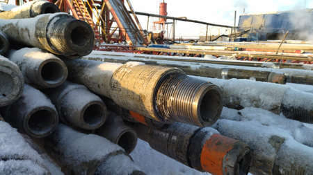 drill pipe, derrick, drilling toolsの写真素材