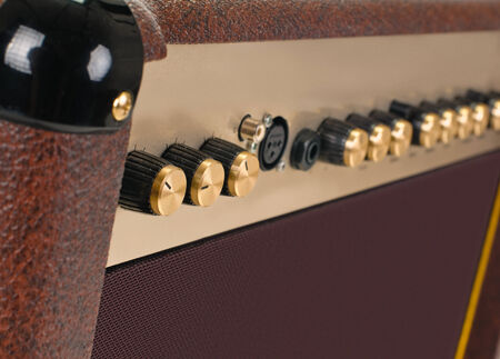 top of the guitar amplifier without background