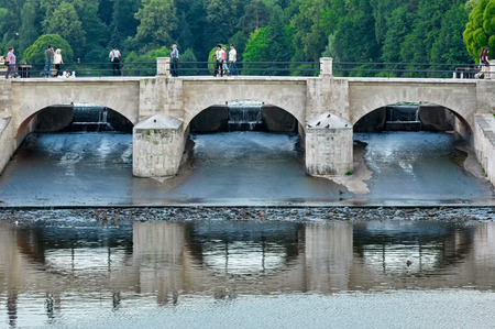 Bridge in Tsaritsyno Park Moscow Russia East Europeの写真素材