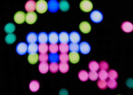 Light emitting diodes in color led handle buttons. blured