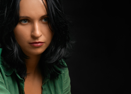 close up Casual cute woman portrait