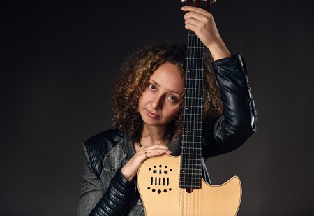 Woman with classical guitar