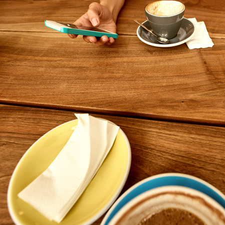 After lunch in cafe