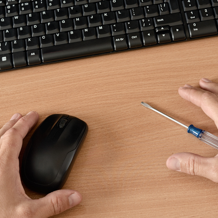 Computer keyboard and mouse