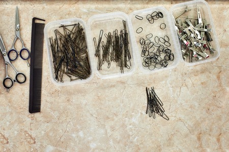 Set of hairdresser equipmentの写真素材