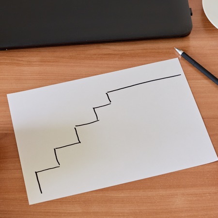 Handdrawn business stairsの写真素材