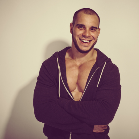 Cheerful fitness manの写真素材