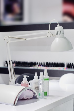 Manicurist workplace interiorの写真素材