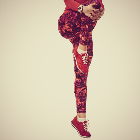 Closeup of sporty legsの写真素材