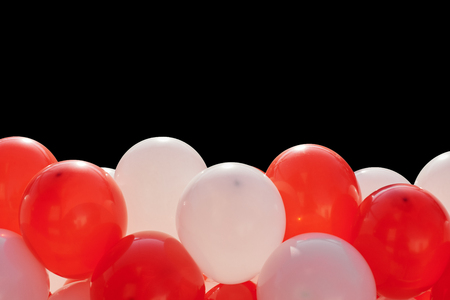 Balloons on black backgroundの写真素材