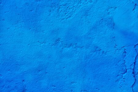 bright blue stone wallの写真素材