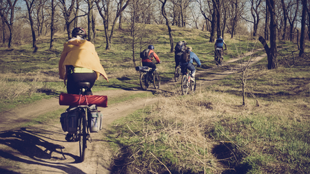 Trip on bikes to forest