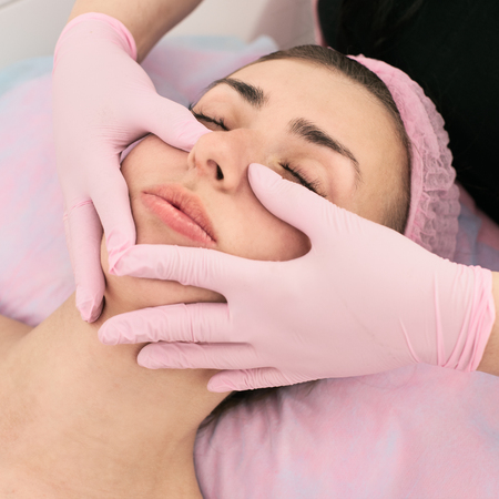 Dermatologic procedures in salonの写真素材