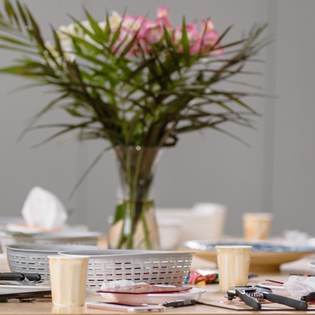 Table of mosaic makersの写真素材