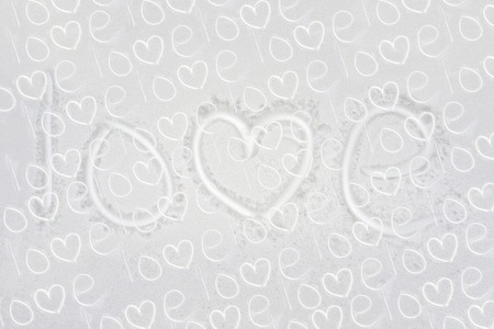 Handwritten text loveの写真素材