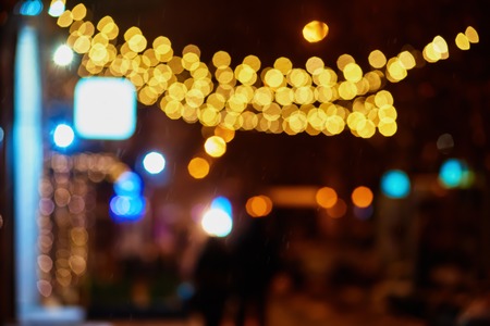 Christmas illuminations in cityの写真素材