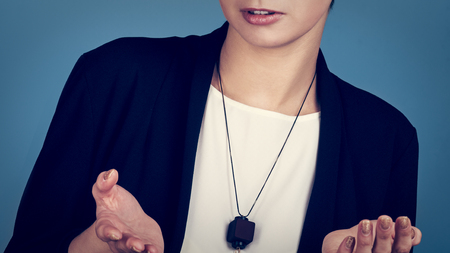 Surprised young womanの写真素材