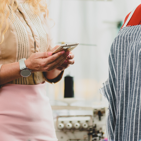 Designer typing messageの写真素材