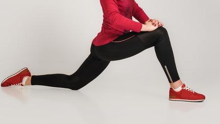 Woman doing oversplitの写真素材
