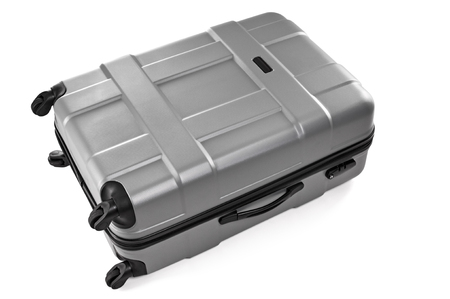 Large gray suitcaseの写真素材