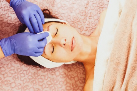 Cleaning face procedureの写真素材