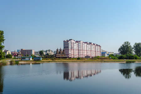 Ivano-Frankovsk, Ukraine- July 29, 2019: Summer landscape of ukrainian city Ivano-Frankivsk, view...