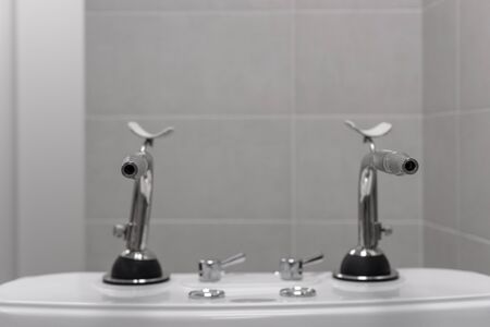 Modern room for high pressure Sharko shower in spa salonの写真素材