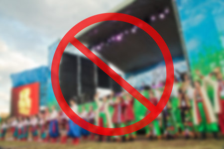 Mass events forbidden due to covid-19 social distancing rules