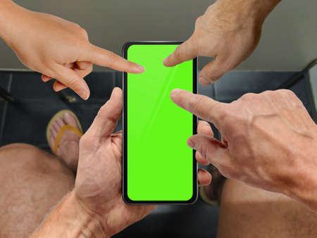 People addicted on smartphones using gadgets everywhere even in toilet