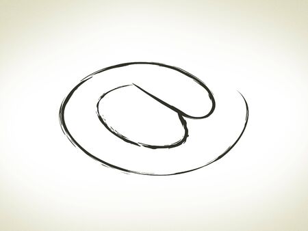 Brush Stroke Email iconの写真素材