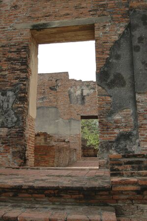 Ancient palaces at  Ayutthayaの写真素材