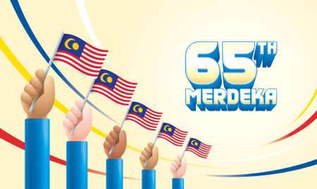 Malaysia Celebrated 65th Merdeka Dayのイラスト素材
