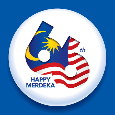 Malaysia Celebrate 66th Merdeka Independence Dayのイラスト素材