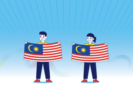 Malaysia Celebrates 66th Merdeka Day Paradeのイラスト素材